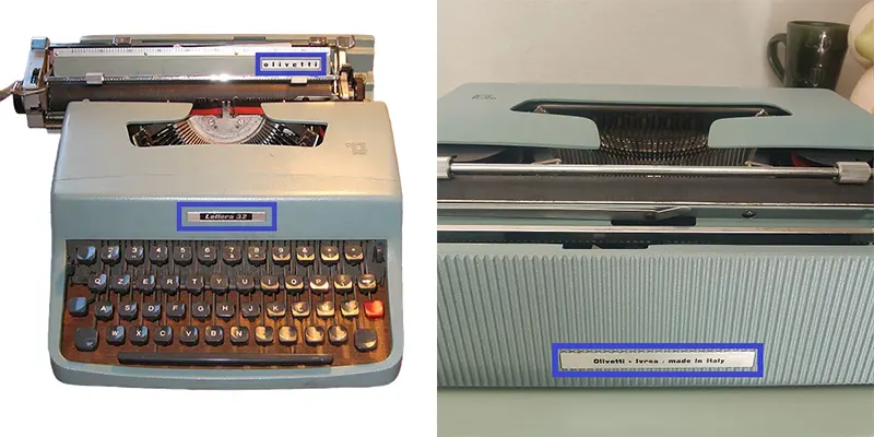 Prima versione Olivetti Lettera 32