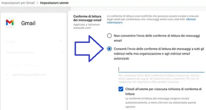 conferma lettura gmail