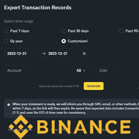 Transazioni binance