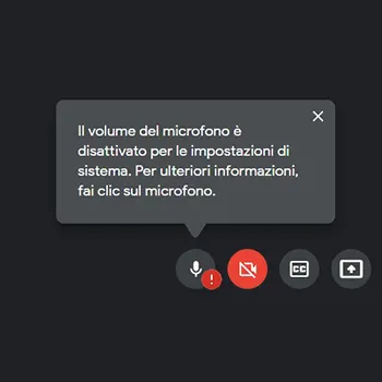 microfono disattivato google meet